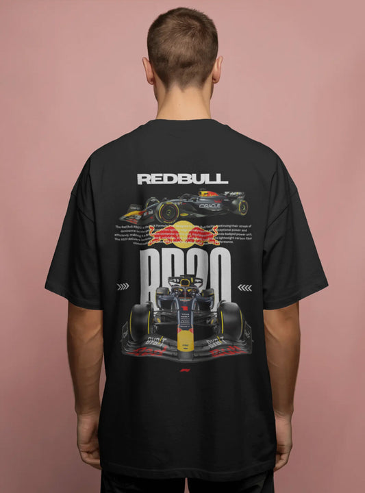 Back Printed Drop-Shoulder Sleeves Relaxed Fil Black T-Shirt