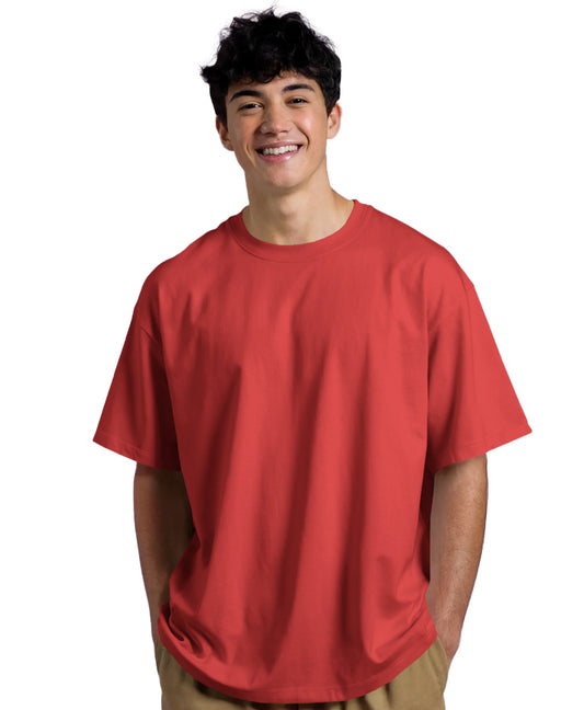 French Terry Heavy Cotton Plain Red Tshirt