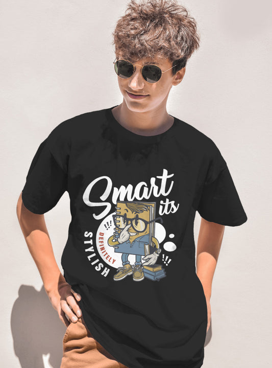 Stylish Smart Black Regular Fit Tshirt