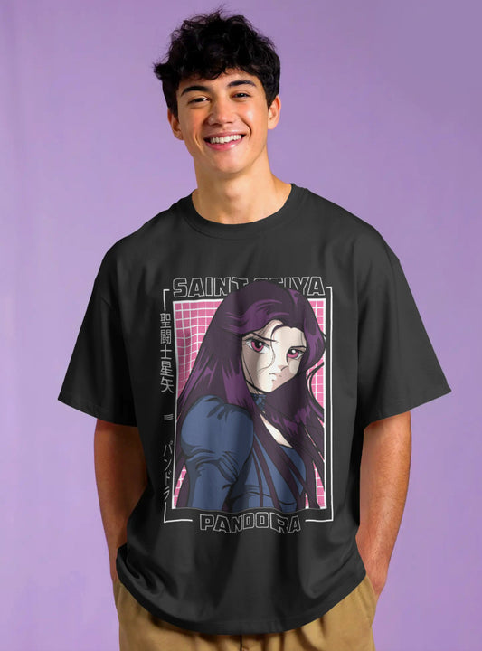 Pandora Printed Drop-Shoulder Sleeves Relaxed T-Shirt