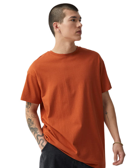 Sinker Cotton Plain Orange Tshirt