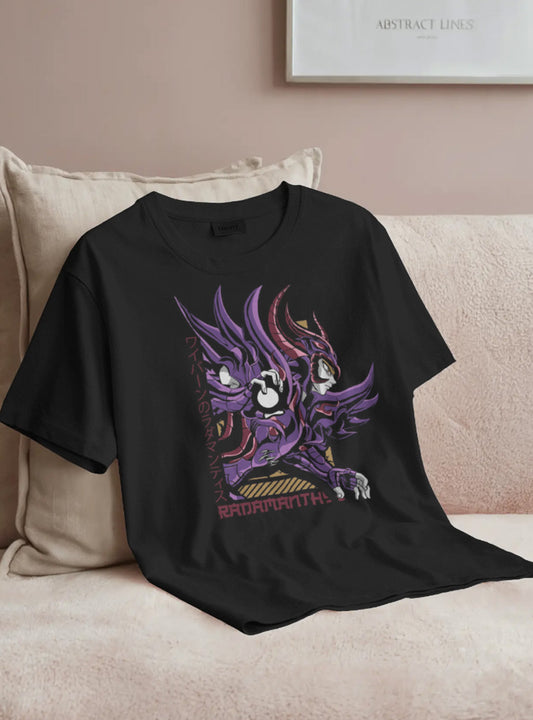 Anime Printed Drop-Shoulder Sleeves Relaxed T-Shirt